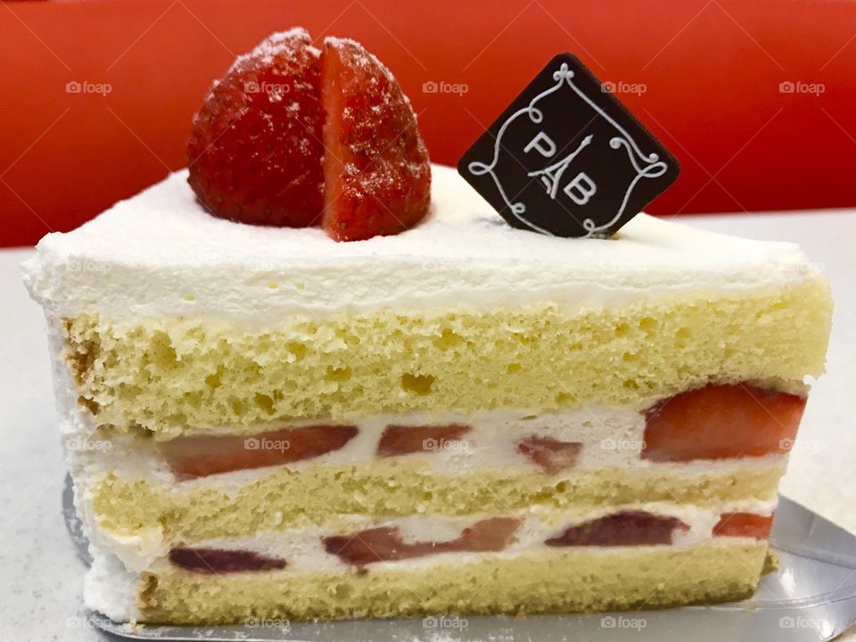 Deliciously sweet strawberry cake