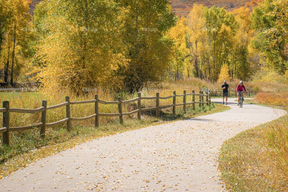 Hiking in fall