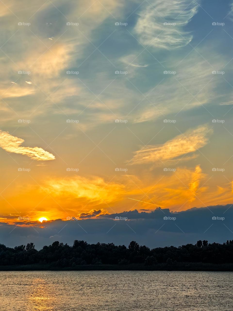 Sunset on the river