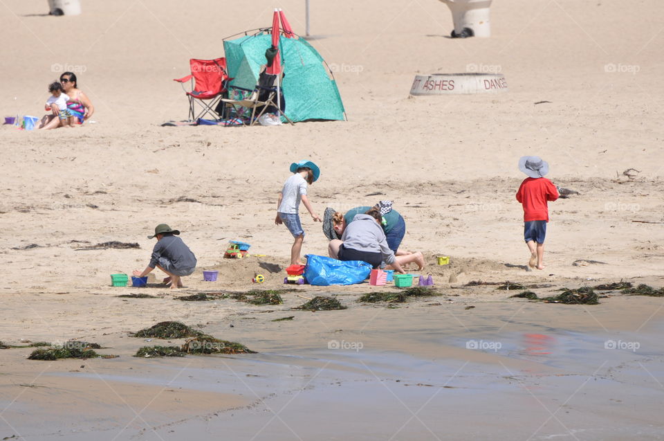 Kids at the beach