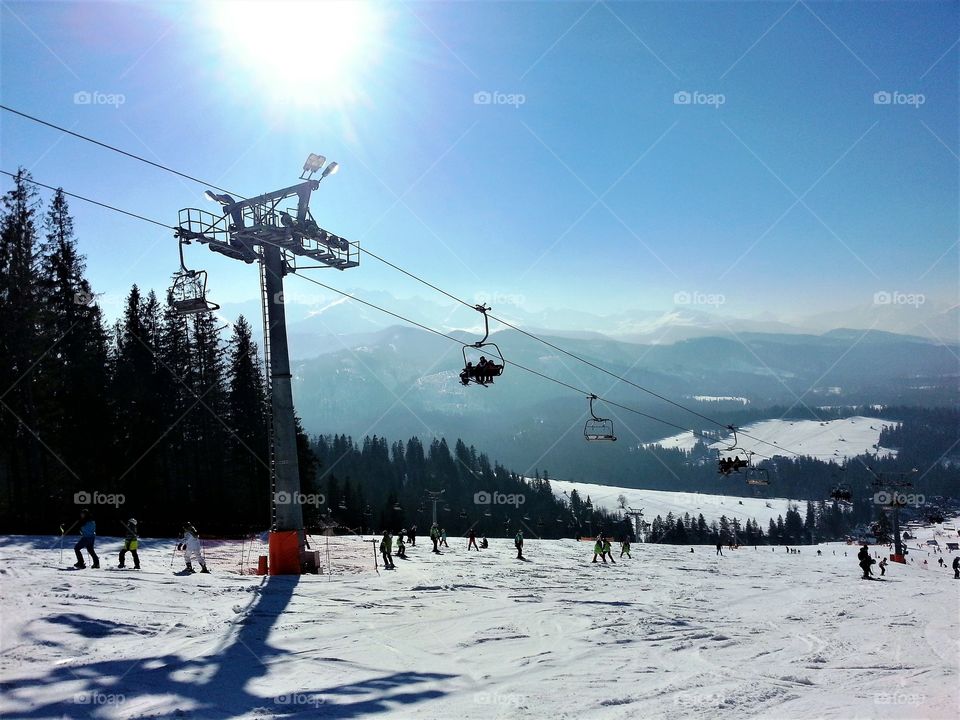 Enjoying winter sports