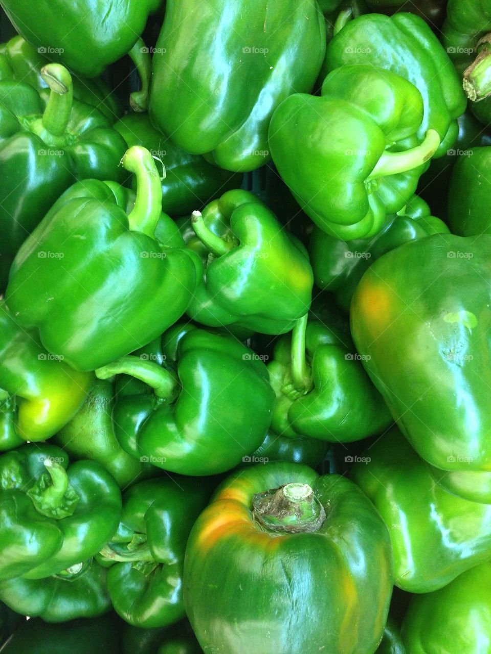 Full frame shot of green bell pepper
