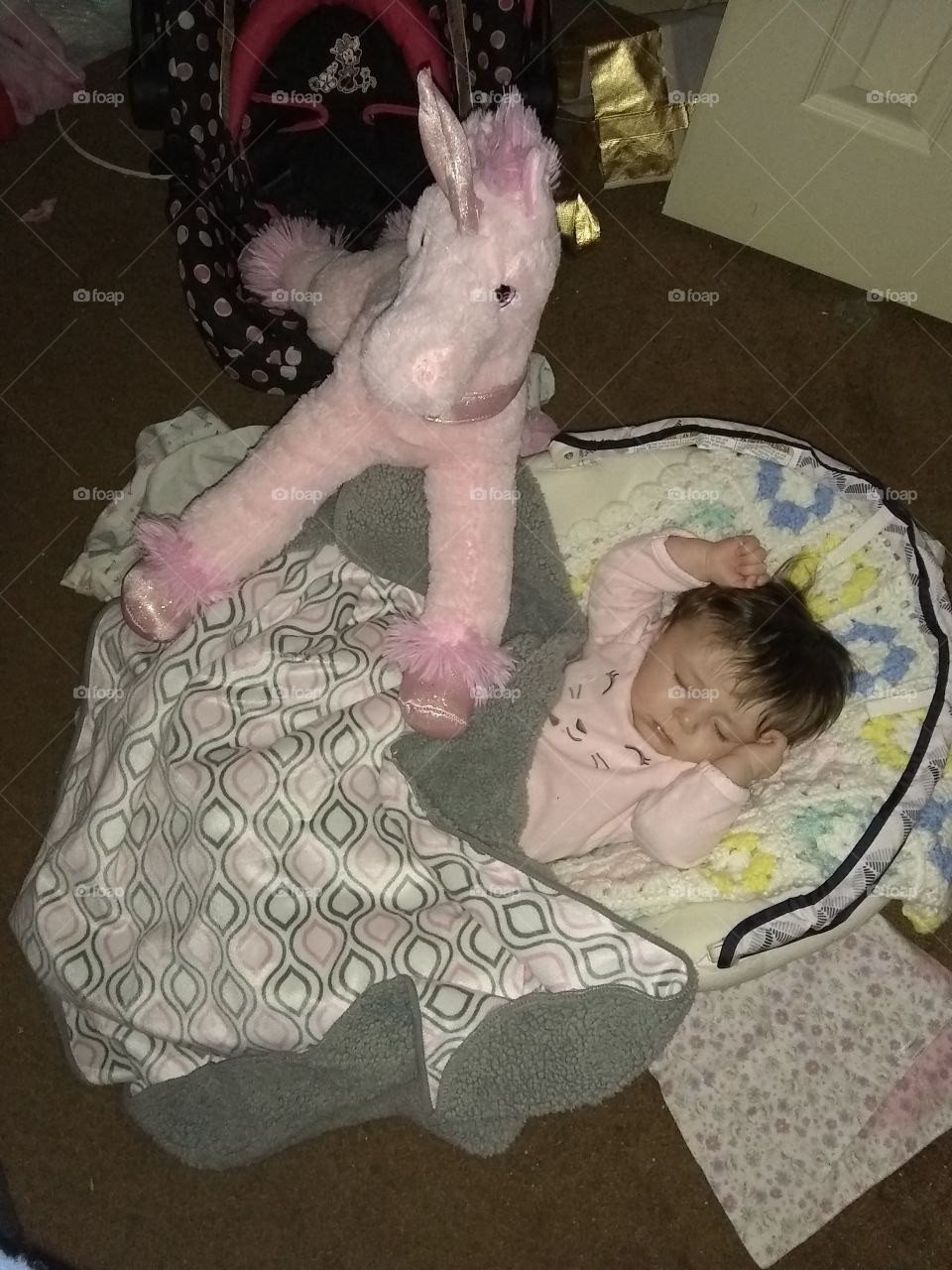 my Easter unicorn after a big Easter egg hunt ..... exhausted and sleeping shhhh