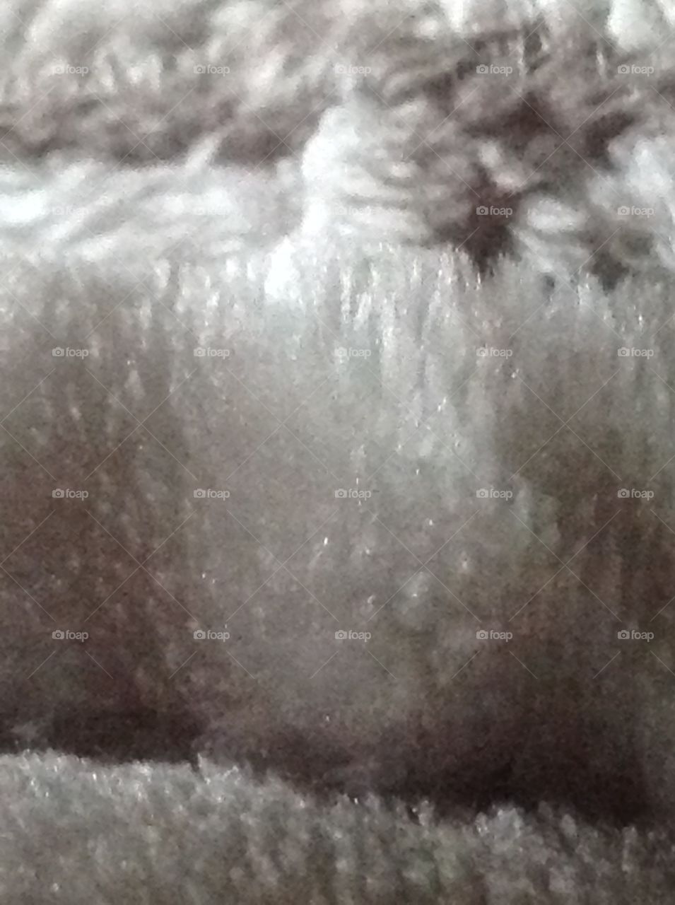 Fibers from a blanket for texture.