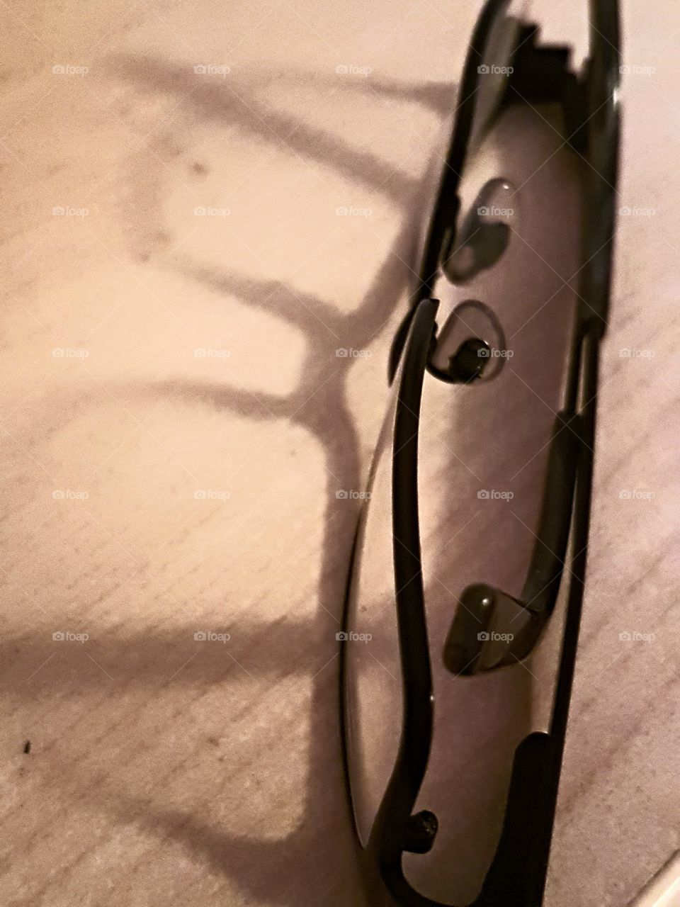 Shadow of glasses