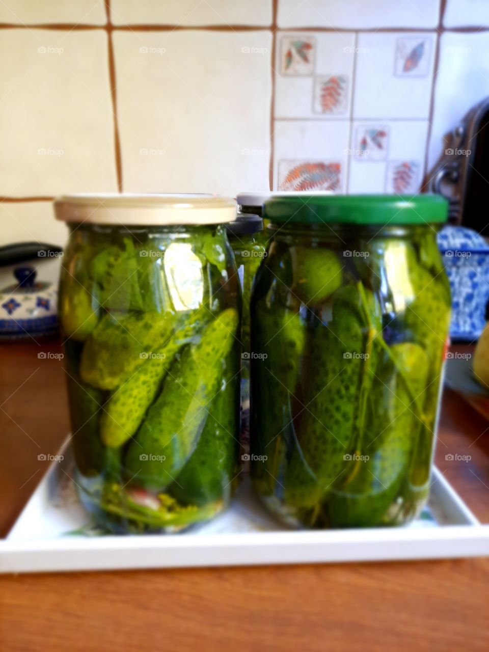 making pickled cucumber