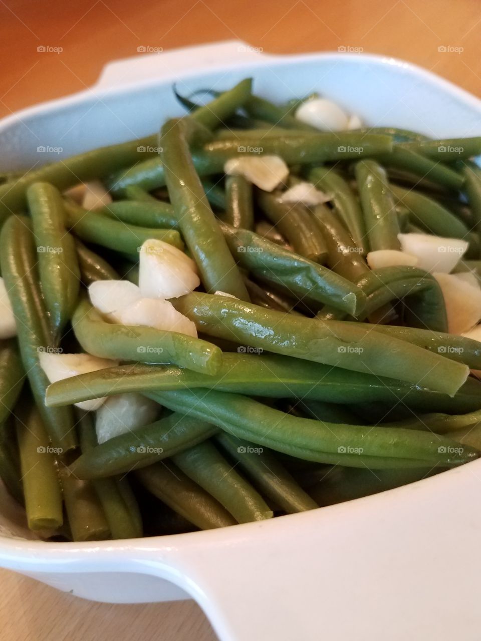 garlic beans in butter sauce