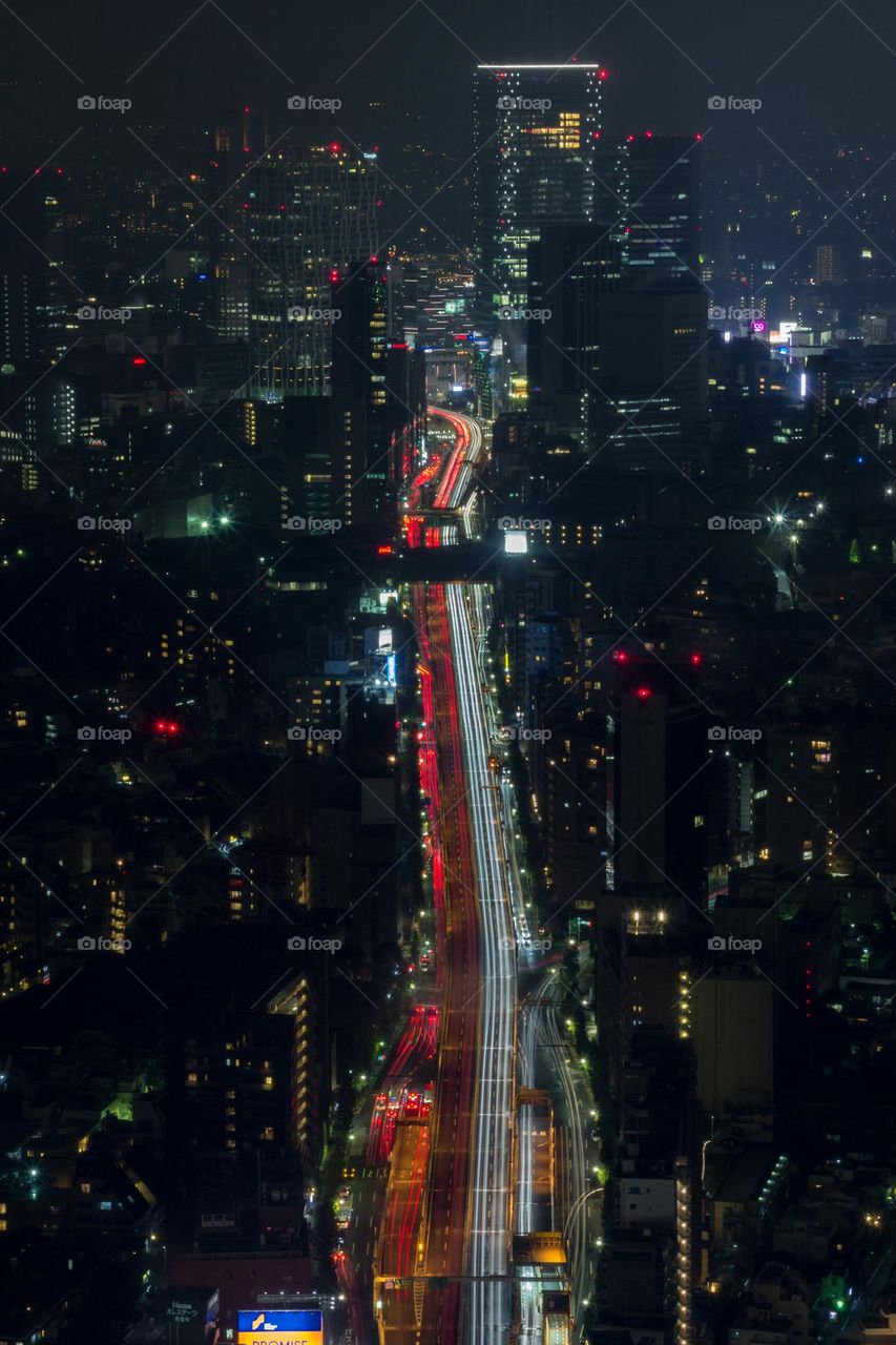 Long exposure picture in Tokyo