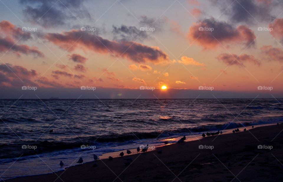 Sunrise over the Baltic Sea 