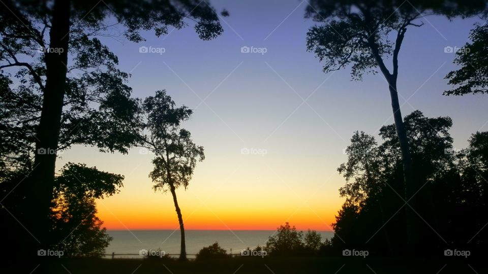 beautiful Michigan sky at dusk in the fall