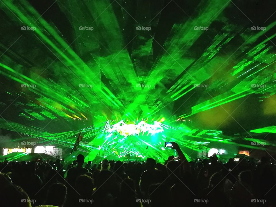 Lightshow at concert