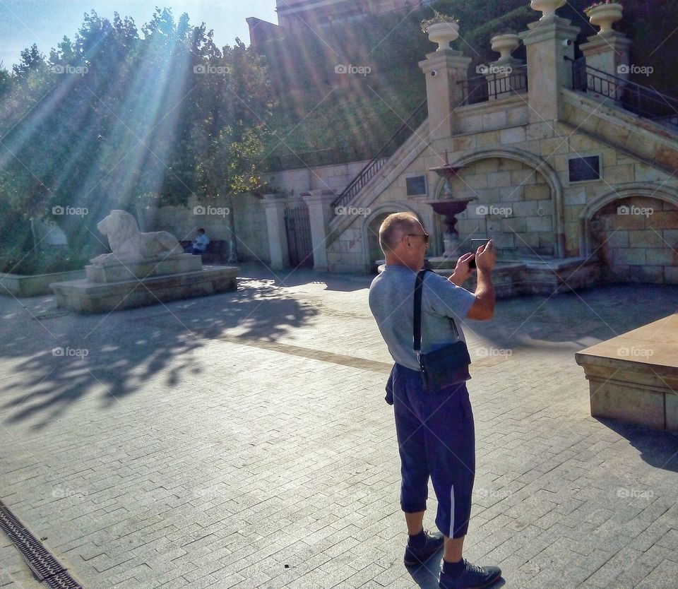 photographer on the Odessa embankment