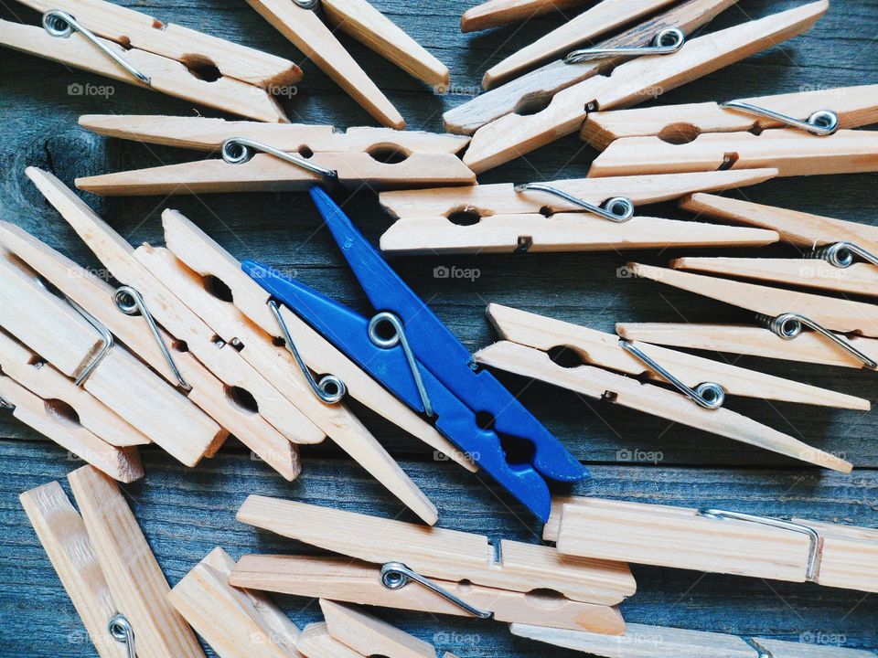 Wooden clothespins