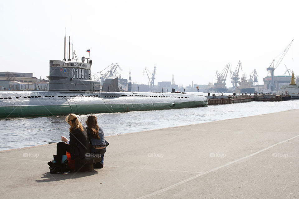 Pier, Girls, Submarine 