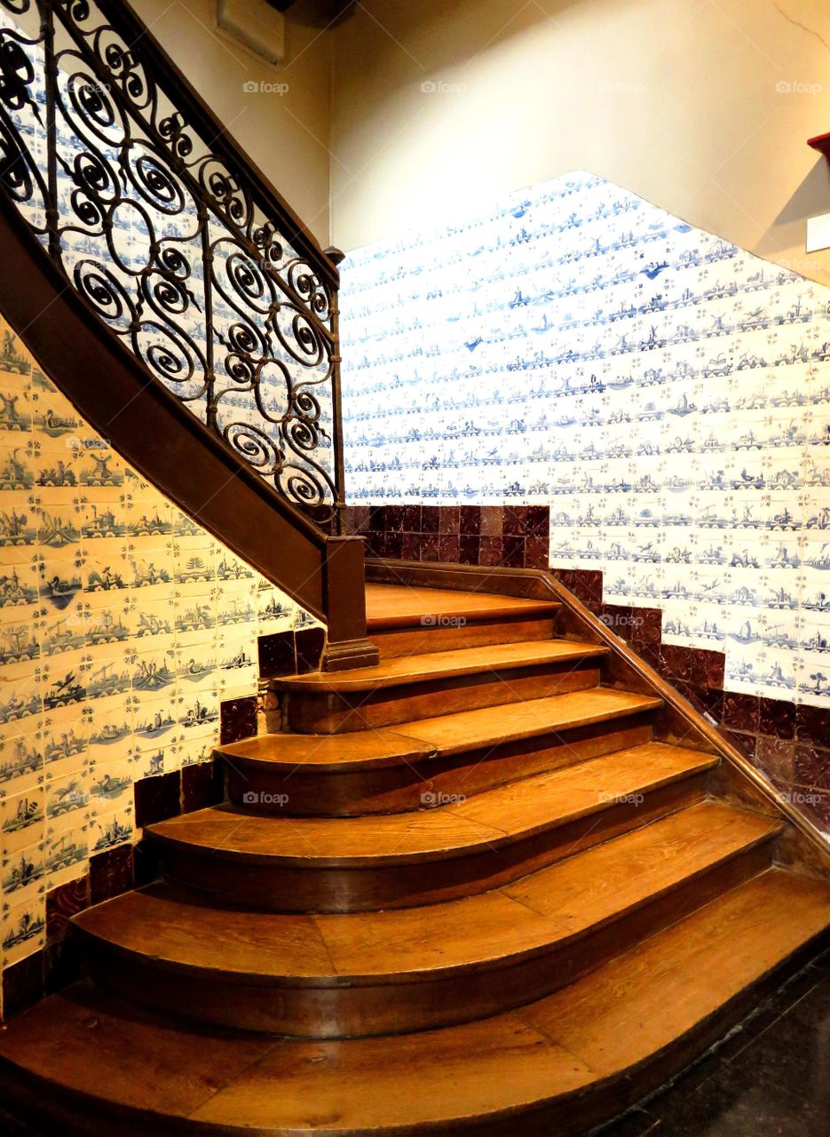 antique museum staircase