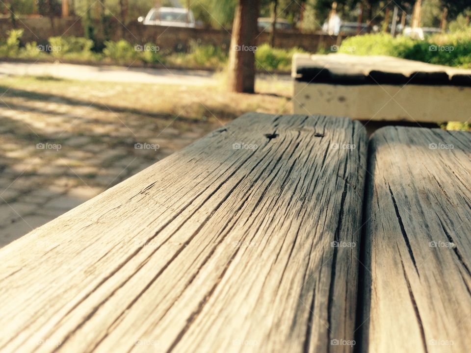 Wooden bench 
