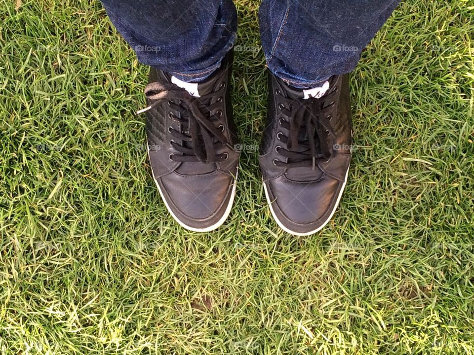 Shoes and grass