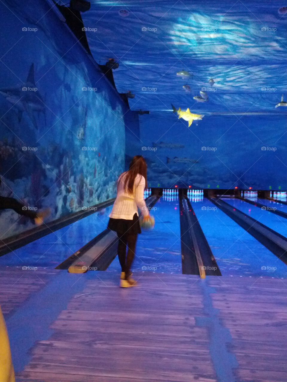 Playing bowling