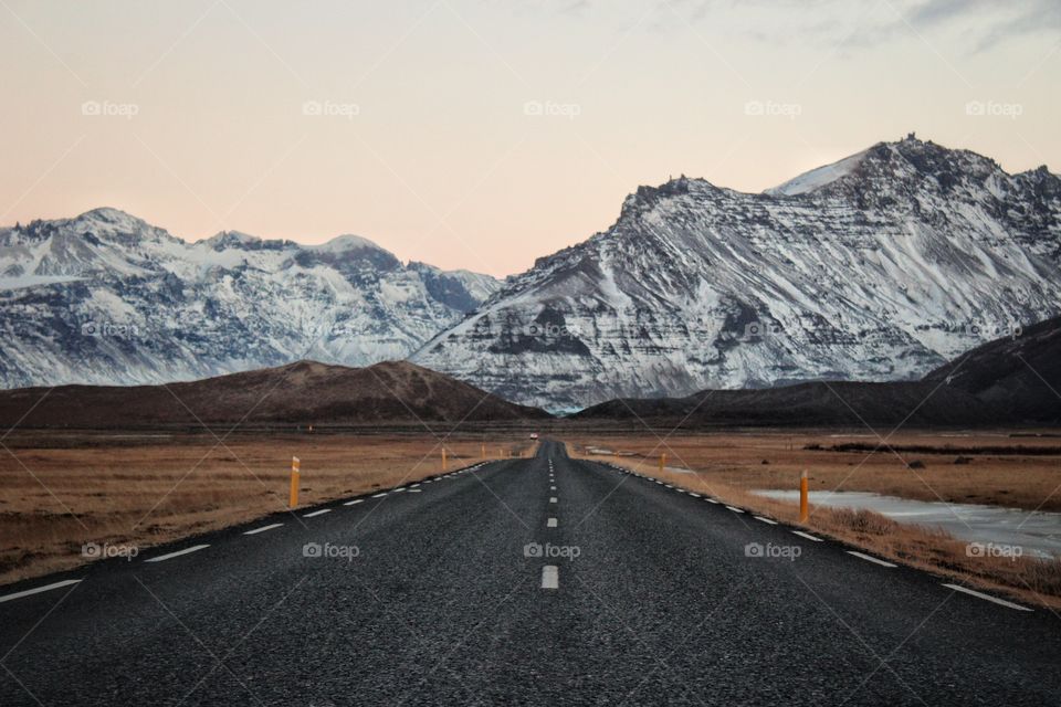 Icelandic Road to the Mountains 