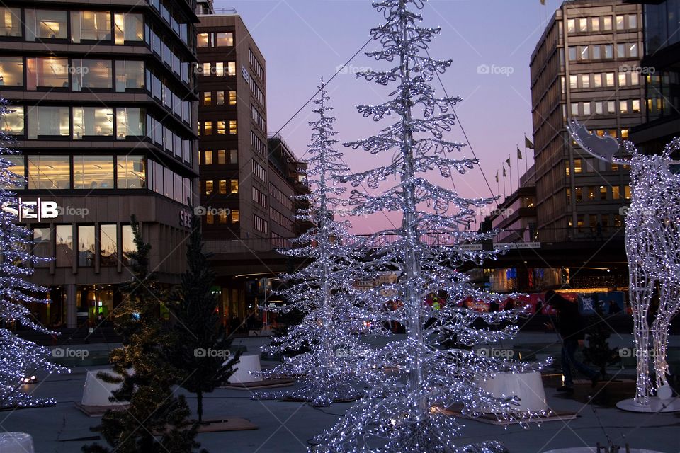 Christmas decoration in Stockholm , Sweden 