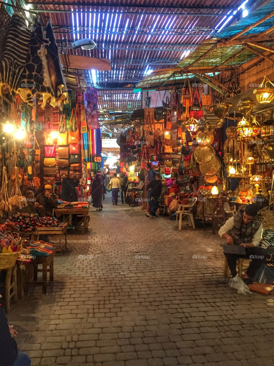 An alley inside one of Marrakech's souks