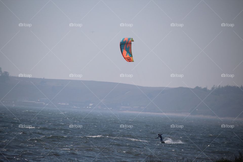 Beautiful day for windsurfing 