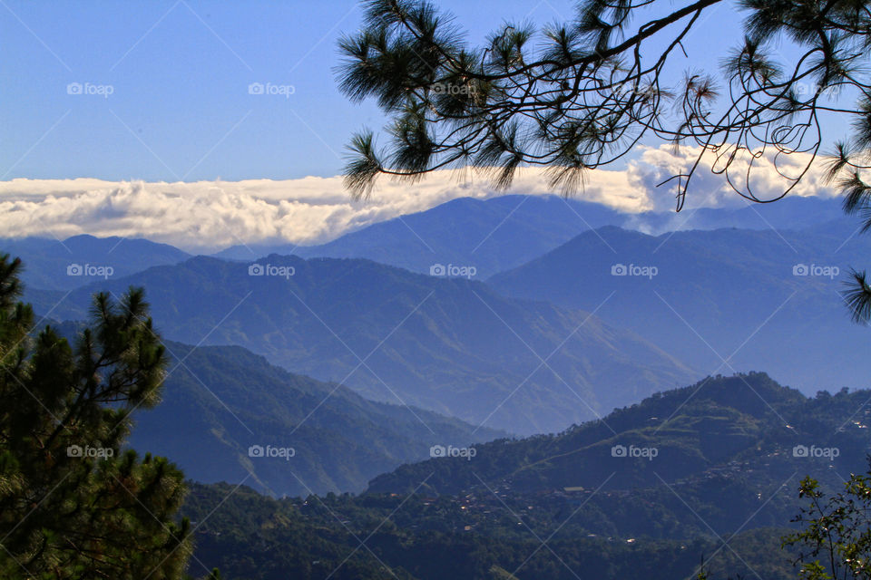 montain view. a view from baguio philippines