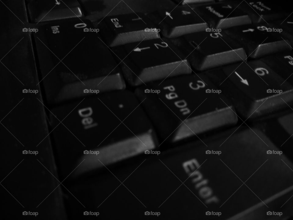 black and white keyboard
