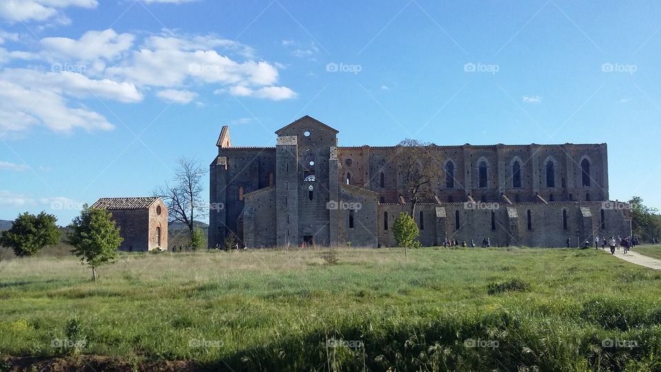 abbey in the countryside