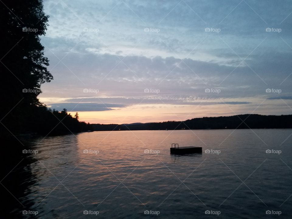 Water, Lake, Sunset, Dawn, Landscape
