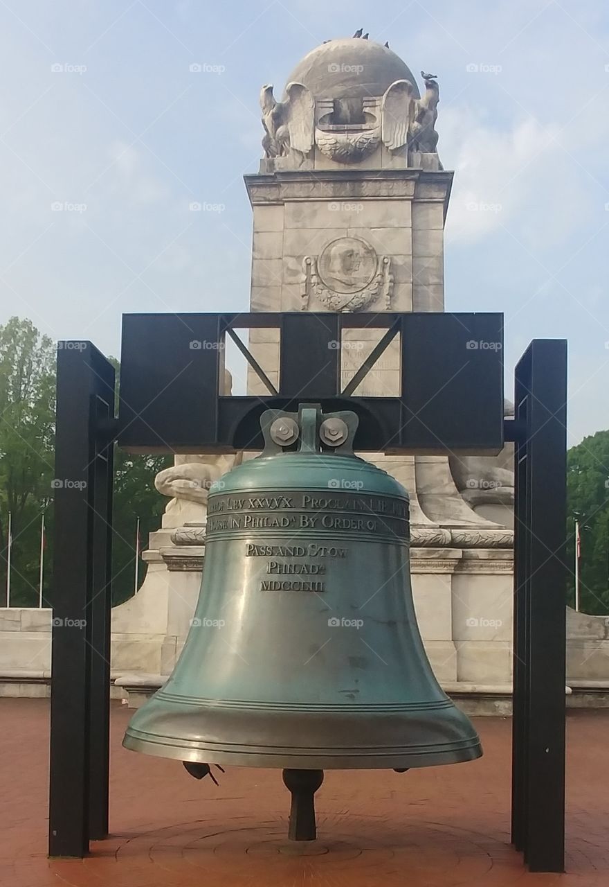 Columbus Fountain and Freedom Bell, American Legion at Union Station in Washington, D.C., United States.