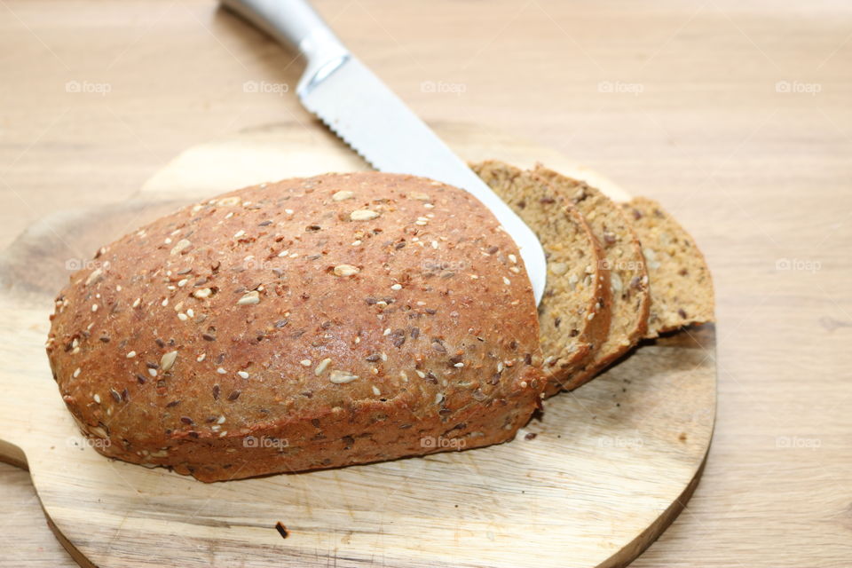 Bread, Wheat, Knife, Flour, Whole