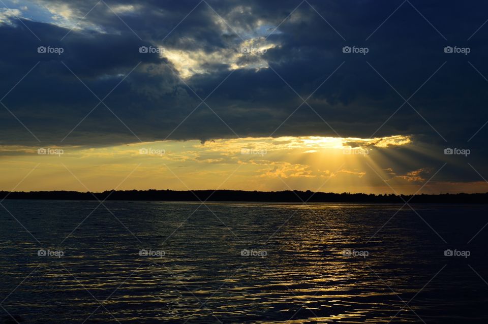 beautiful spring sunset