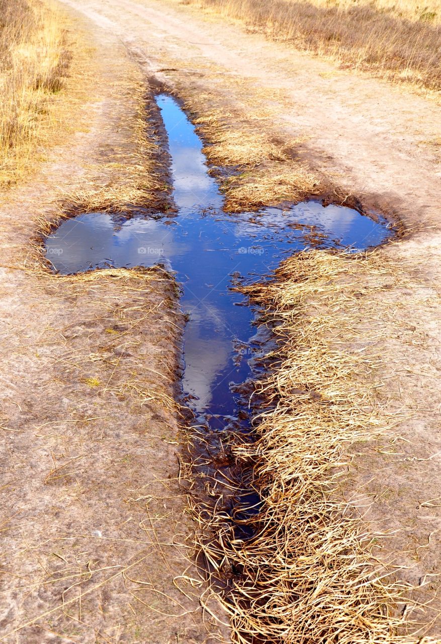 Cross in the road