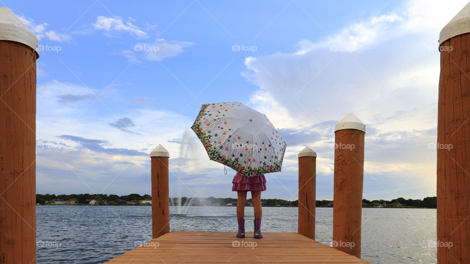 Summer under the umbrella