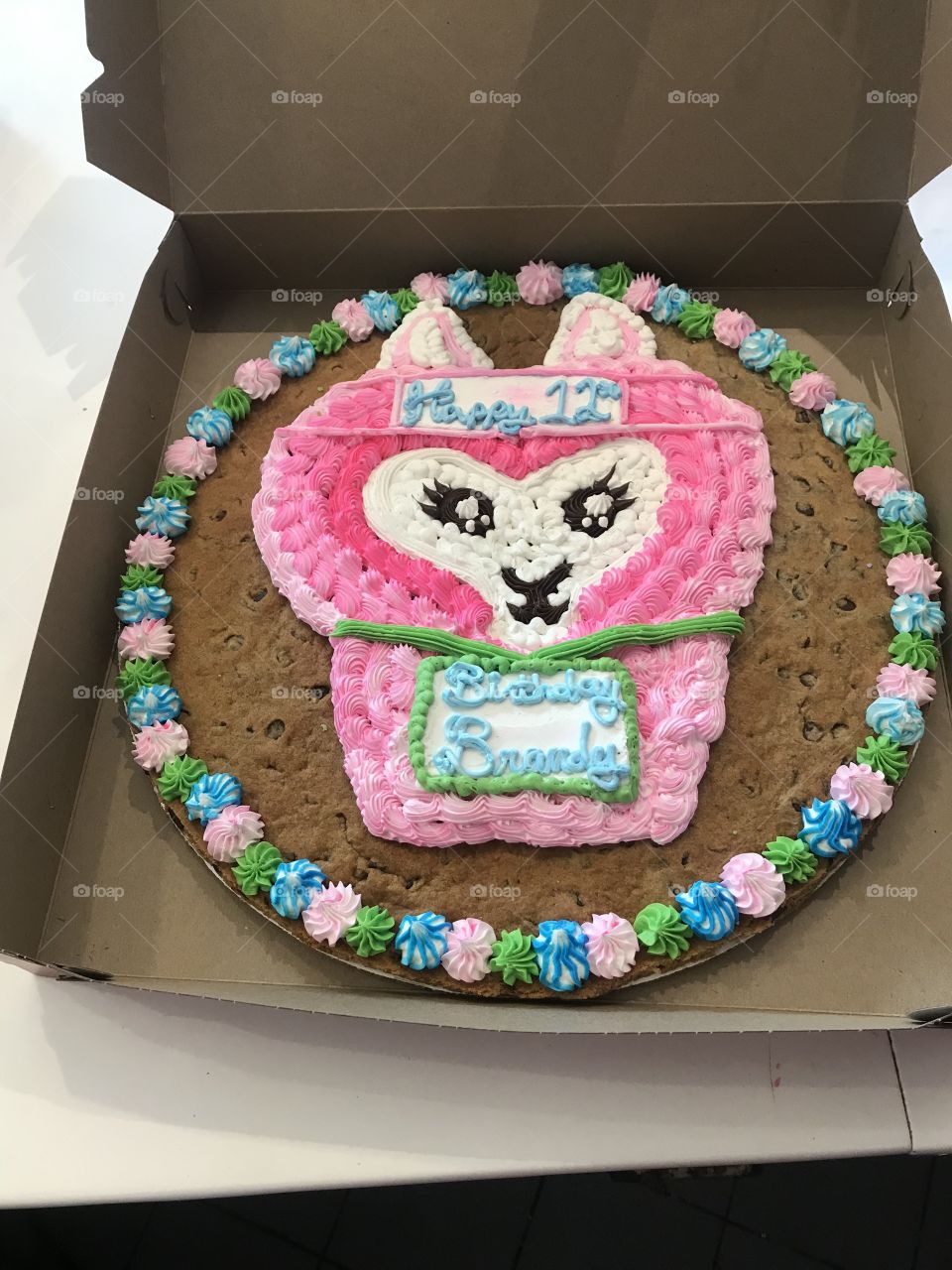 Cute Llama Cookie Cake 