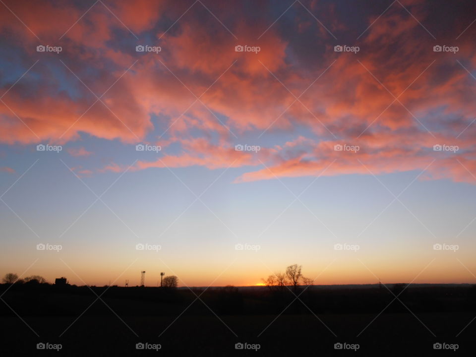 A Pink Sky At Sunset