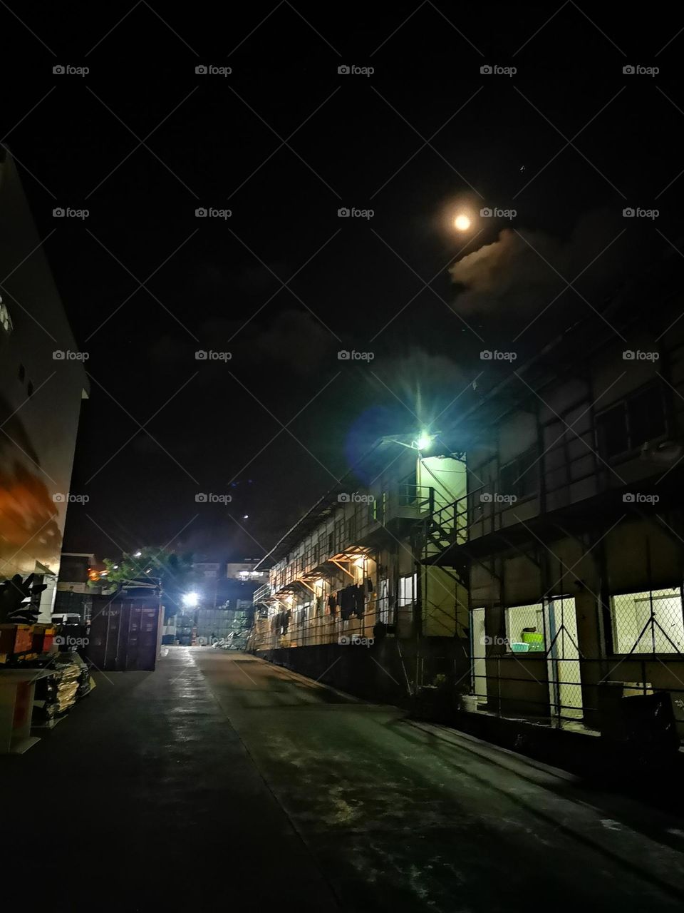 Night mode in the street of Waigani, Vision City, Papua New Guinea