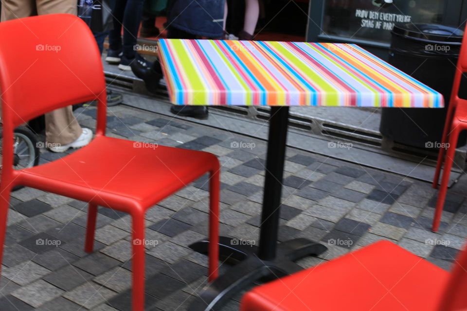 In speed of town by the cafeteria 