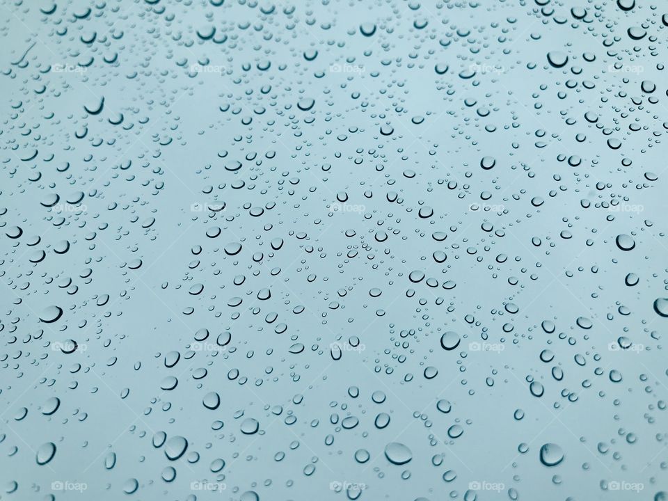 Rain drops on window