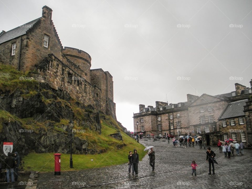 Rainy day at Edinburgh Castle