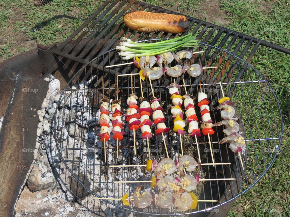 Seafood skewers 