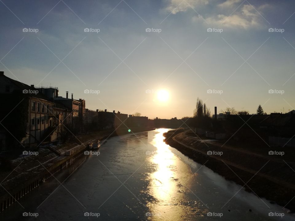 sun on the river