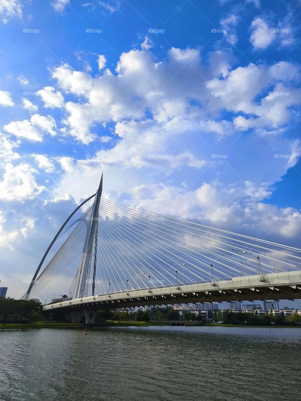 Evening clouds over the bridge