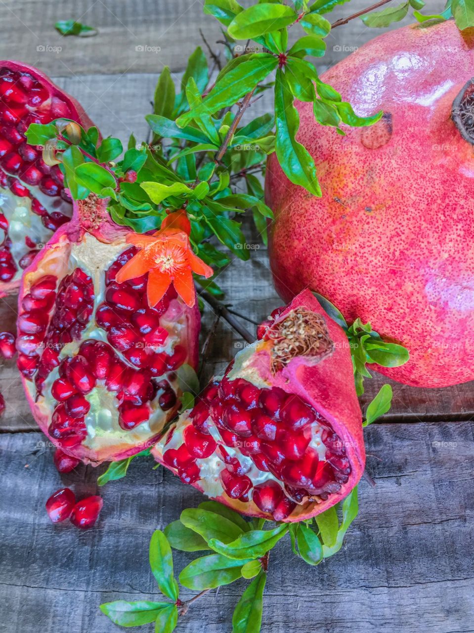 Pomegranate fruits 