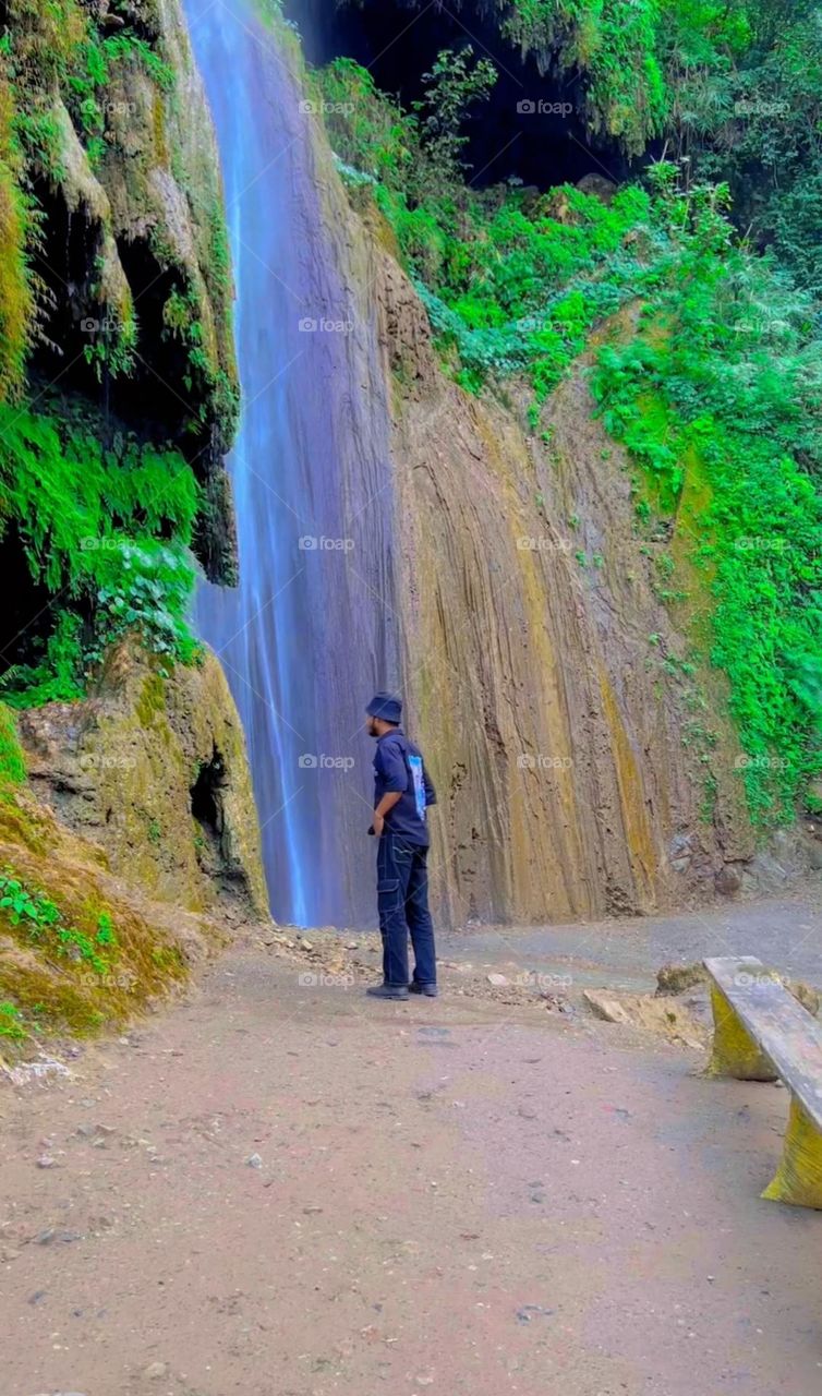 most beautiful and attractive view of the waterfall.