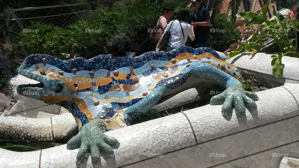 Gaudì's salamander in parc Güell, Barcelona