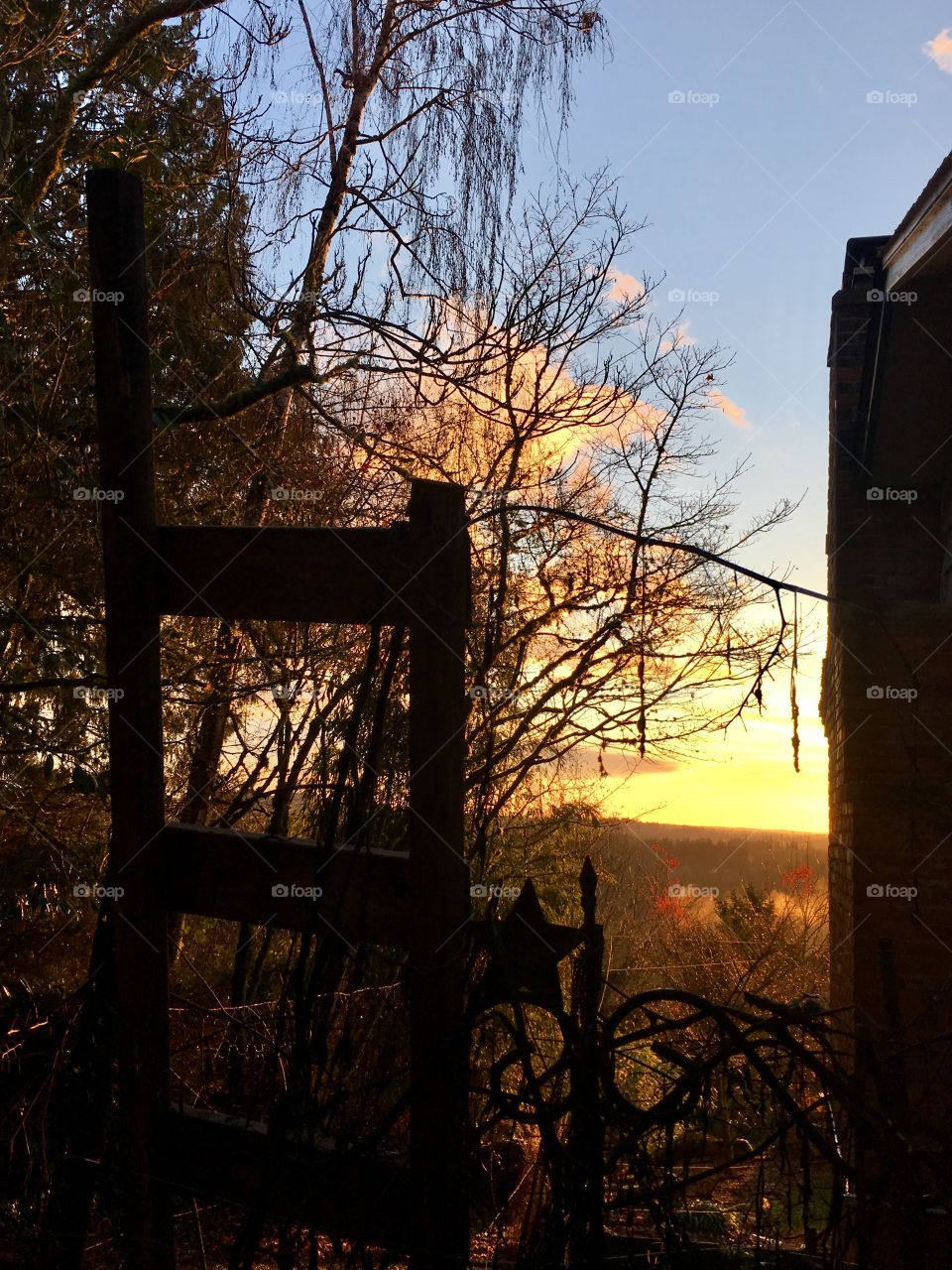 Outside the side of our house 