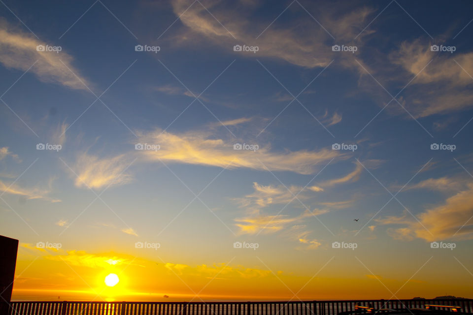 SUNSET AT THE GOLDEN GATE BRIDGE SAN FRANCISCO CALIFORNIA USA