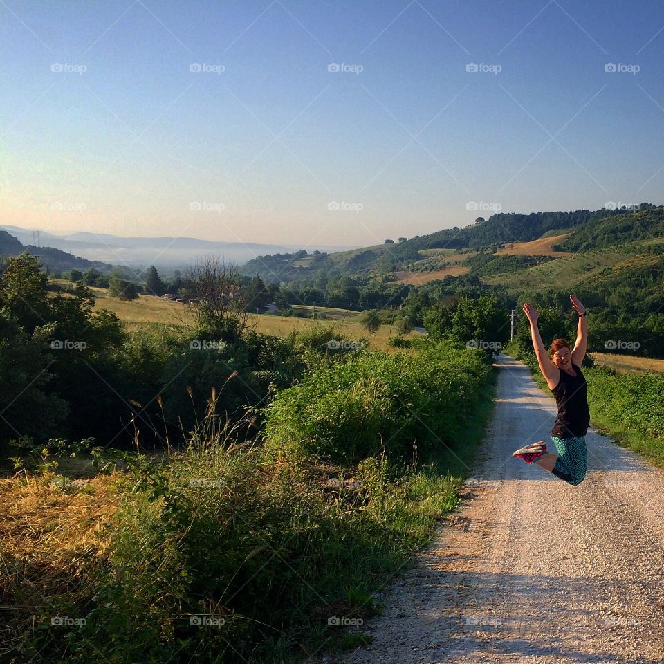 Run run run. Early morning run in umbria